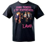 Mens T Shirt Johnny Thunders & The Heartbreakers Punk Rock USA L.A.M.F. Black 3XL