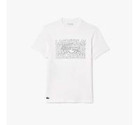 Men's T-Shirt Lacoste Sport Ultra Dry Printed Sport Regular Fit in White