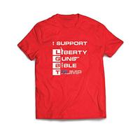 Mens T-Shirt Liberty Guns Bible Trump Funny I Support LGBT Parody Election Gift XL Red
