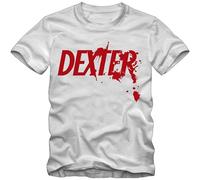 Mens T-Shirt Maglietta Dexter Morgan Serie Tv Size XXL Grey