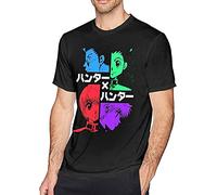Men's T-Shirt Men's Hunter X Hunter Short Sleeve T-Shirt Black 3XL