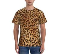Mens T-Shirt,Men'S Short Sleeve - Leopard Print - Slim Fashion Printed Summer Sport Tee Top,Gym Athletic T Shirts Breathable Workout Shirts Casual Daily Wear Black