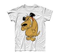 Mens T-Shirt Muttley 3-Dick Dastardly Series Wacky Races Penelope Yankee Doodle White