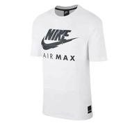 Nike Air Max Mens Shirt Athletic Cut Cotton Crew Neck Summ White L