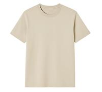 Men's T-Shirt Plain Crew Neck Regular Fit 100% Cotton, beige, L