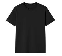 Men's T-Shirt Plain Crew Neck Regular Fit 100% Cotton, black, XL