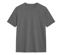 Men's T-Shirt Plain Crew Neck Regular Fit 100% Cotton, Charcoal, XL