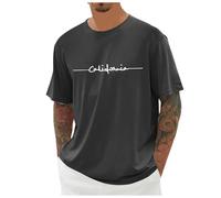 Mens T Shirt Quick Dry Light Weight Soft Moisture Wicking Active Plain Short Sleeve Athletic Shirts Workout Top Breathable Sport Tops Moisture Wicking Workout Training Shirts Blouses (Dark Gray,S)