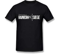 Men's T-Shirt Rainbow Six Siege Logo Men's Short Sleeve Shirts T Shirts Tees
