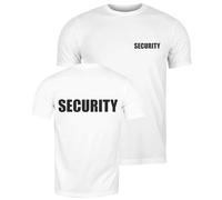 Mens T-Shirt Security Crew Uniform Event Staff Party Bar Club Workwear for Bodyguard 5XL White