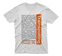 Men's T-Shirt Shirt Trainspotting Choose Life Cinema tv L Black