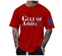 Mens T Shirt Short Sleeve Crew Neck Soft Fitted Elastic Tees Fresh Classic Tshirts Breathable Activewear Shirts Lounge Summer Tops Muscle Fit Athletic T-Shirts (Red,XL)