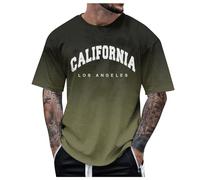 Mens T-Shirt Short Sleeve Crew Neck Soft Fitted Tees Classic Tshirts Quick Dry Gym Running Athletic Top Moisture Wicking Basic Tee Shirt Casual Graphic T-Shirts (Army Green,XXL)