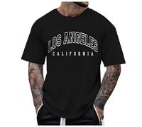 Mens T-Shirt Short Sleeve Crew Neck Soft Fitted Tees Classic Tshirts Quick Dry Gym Running Athletic Top Moisture Wicking Basic Tee Shirt Casual Graphic T-Shirts (Black,L)