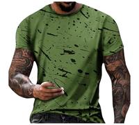 Men's T-Shirt Short Sleeve Crewneck Cotton Tees Lightweight Gym Jogging Shirts Summer Walking T Shirt Breathable Sport T-Shirts Moisture Wicking Workout Training Running Tops Basic (Green,M)