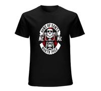 Men's T-Shirt Sons of Santa North Pole Mc Chapter Christmas Biker Black XL