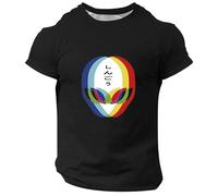 Men's T-Shirt Summer Zip Henley Short Sleeve Shirt Front Deer Head Embroidery Casual Cotton Men's Tops Work Office Wedding Undershirt Jumper (Black, L