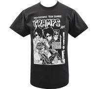 Mens T-Shirt The Cramps Psychobilly Garage B-Movie Horror Gig Poster Lux Black Black L