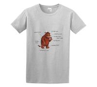 Men's T Shirt The Gruffalo Twin Needle Sleeves and Hem Gray L