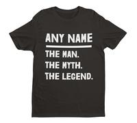 Mens - T-Shirt - The Legend. Custom Name Father’s Day - Black - Size XL
