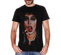 Mens T Shirt The Rocky Horror Picture Show Frank N Furter Movie Cult Musical Size S Black