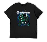 Men's T-shirt Tokyo band Hotel rock printed T-shirt cotton round neck short sleeve Harajuku casual fashion tee unisex T-shirt-Black||XS