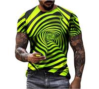 Mens T Shirt UK Sale Clearance Visual Gradient 3D Printed Short Sleeve Tops Summer Basic Tees Casual Round Neck Muscle Fit Tshirts Lightweight Sports Workout Tops S-5XL