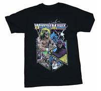 Mens T-Shirt Wrestlemania Ultimate Warrior Macho Man More Poster Black