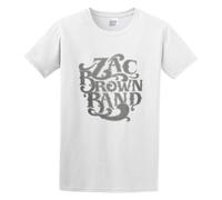 Men's T Shirt Zac Brown Band Logo Soft and Light White L
