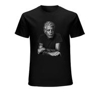 Men's T-Shirts Anthony Bourdain American Legendary Chef Black