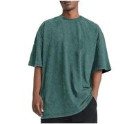 Mens T Shirts Big And Tall Oversized Washed Tops Loose Short Sleeve Summer Tops Basic Graphic Tees Retro Vintage Acid Washed Shirts Work Gym Lounge Tshirts Men Uk Distressed Streetwear Plus Size