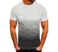 Mens T-Shirts Big and Tall Short Sleeve Crew Neck Slim Fit Casual T Shirts Running Stylish Muscle Summer Camisas para Hombres Grey