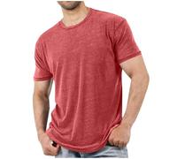 Men's T-Shirts Clearance Fashion Casual Basic Round Neck Short Sleeve Pullover Blouse Workout Fitness Muscle Tops Athletic Gym Running Going Out Commuting Exercise Daily Leisure Tees