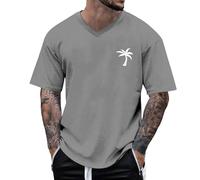 Men's T-Shirts Cotton Number T-Shirt Short Sleeved O Neck Fathers Day Tshirt Letter Print Beach Shirt Loose Fit Basic Tees Hippie Stretch Summer Beach Tees Mens Clothes Sale Clearance (Dark Gray,4XL)