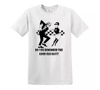 Men's T-Shirts Do You Remember The Good Old Days T-Shirt 2 Tone Madness The Specials Reggae Tee Christmas Funny Joke - White - L