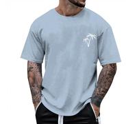 Mens T-Shirts Graphic Fashion Tshirt UK Casual Short Sleeve Tee Tops Hipster Hip Hop T Shirts Cool Shirt Mens Denim Shirts Medium Basketball Tank top Men Sale (Light Blue, XL)