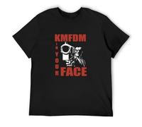 Men's T-Shirts KMFDM in Your Face Concert Tour 1995 Black XL