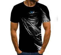 Mens T-Shirts Plus Size Short Sleeve Regular-Fit Crew Neck T-Shirt Fashion Printed Tee Tops Casual Loose Pullover Top for Work Sports Male Summer Clothes Deal or No Deal