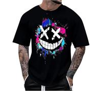Mens T-Shirts Short Sleeve Moisture Wicking Casual Crew Neck Basic Tee Shirts Athletic Running Gym Workout Tops Soft Fitted Tees Fresh Classic Tshirts Active Wear (Black,XL)