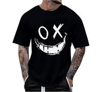 Mens T-Shirts Short Sleeve Moisture Wicking Casual Crew Neck Basic Tee Shirts Athletic Running Gym Workout Tops Soft Fitted Tees Fresh Classic Tshirts Active Wear (Black,L)