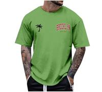 Mens T-Shirts Short Sleeve Round Neck T Shirt Classic Summer Tops Gym Wicking Athletic Active Tshirts Breathable Cool Workout Sweat Basic Tee Shirts (Tshirts Men UK Green,4XL)
