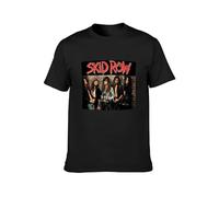 Men's T-Shirts Skid Row Band Group Photo Black