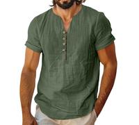 Men'S T-Shirts Summer V-Neck Solid Color Short Sleeve T-Shirt Sports, Slim Fit Button Down T Shirts For Men, Durable Blouse, Flexible Stretch Tops for Hiking, Walking And Daily Outdoor Sports