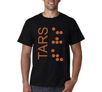 Men's T-Shirts TARS Logo Interstellar Leisure Pure Cotton Tees Short Sleeve Nolan Movie Space Sci Fi Spaceship T Shirts Clothes T-Shirt Black_O Neck Tee