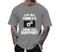 Men's T Shirts Technical Support Engineer Printing Casual Loose Comfortable Trendy Business Round Neck Short Sleeve T Shirt Plain T Shirts Bulk Breathable Sports Tops Quick Drying Running Tshirts