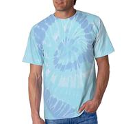 Mens T-Shirts Tie Dye T Shirts Summer Short Sleeve Tshirt Plus Size Novelty Printed Tee Casual Classic Crew Neck Tops Playera para Hombre(Blue, M)
