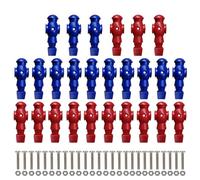 Men's Table Football Set in Two Colours, Classic Board Game Components, Strong Shape, Easy Assembly for Eighth Inch Bars, Ideal Improvement of the