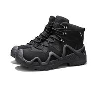 Mens Tactical Boots Anti-Collision Ankle Support, Combat Boots Men Waterproof for Military Work & Security Duty(Black,8 UK)