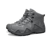 Mens Tactical Boots Anti-Collision Ankle Support, Combat Boots Men Waterproof for Military Work & Security Duty(Grey,7 UK)