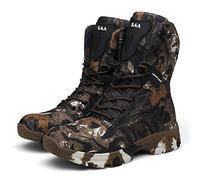 Men's Tactical Boots， High-top Military Desert Combat Boots Outdoor Work Walking Training Shoes,Brown- 42/UK 8/US 8.5